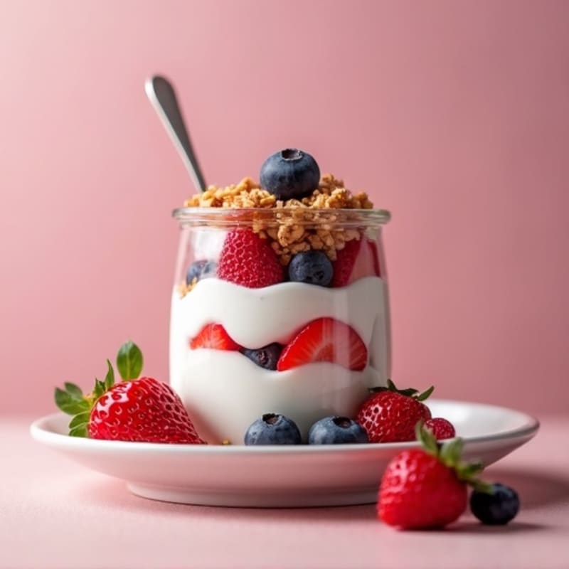 Creamy Greek Yogurt Protein Parfait with Mixed Berries