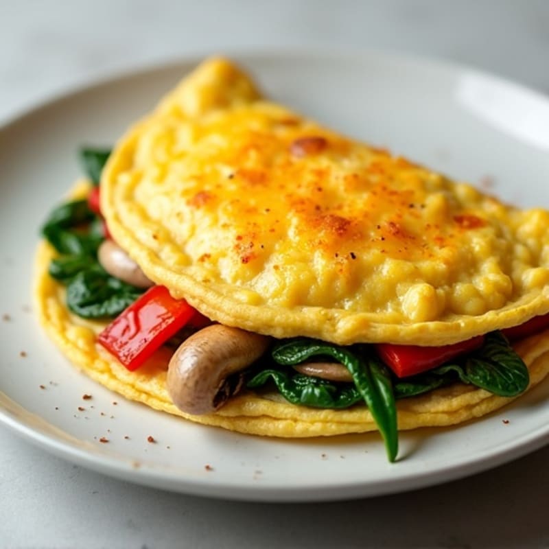 Fluffy Protein-Packed Omelette with Fresh Sautéed Vegetables