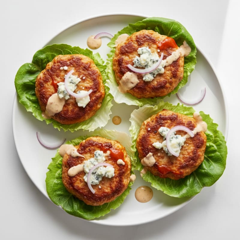Crispy Buffalo Blue Cheese Burgers