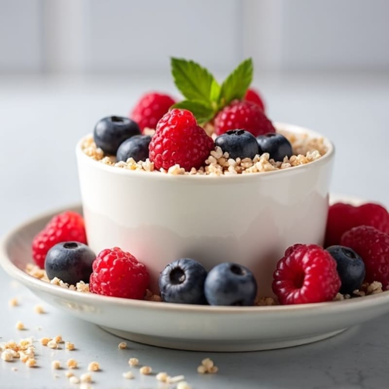 Silky Greek Yogurt Protein Mousse with Mixed Berries