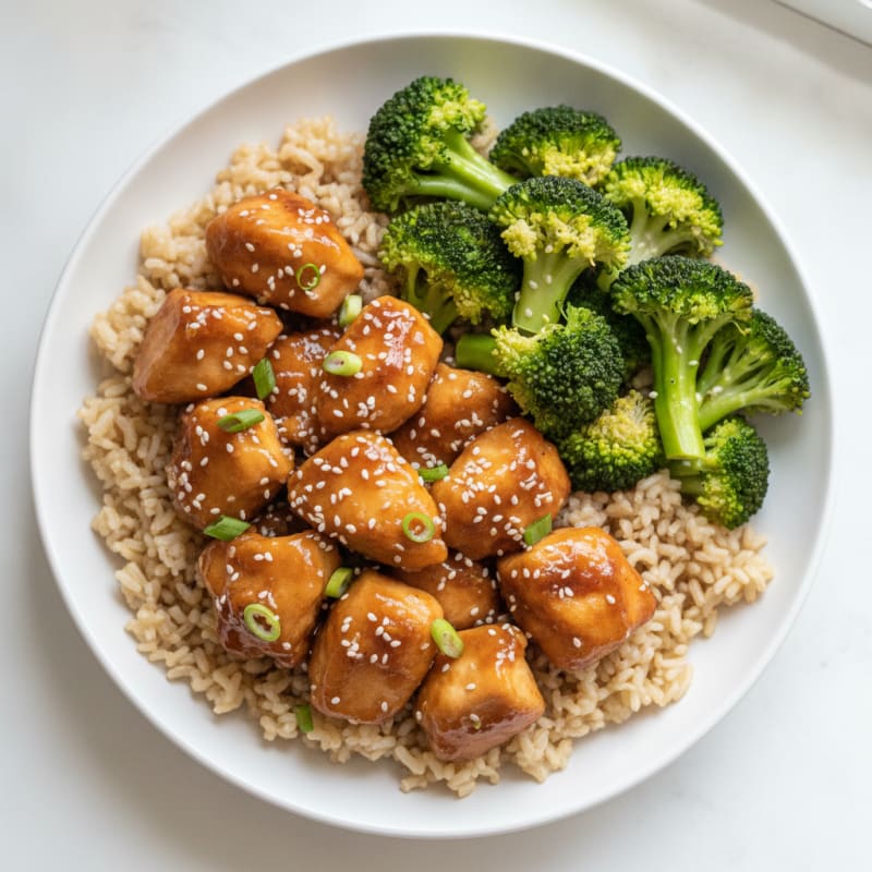 Clean General Tso's Chicken with Broccoli
