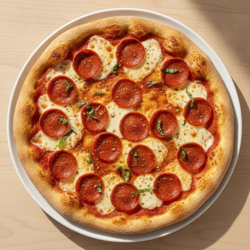 Classic Pepperoni Pizza with Mozzarella