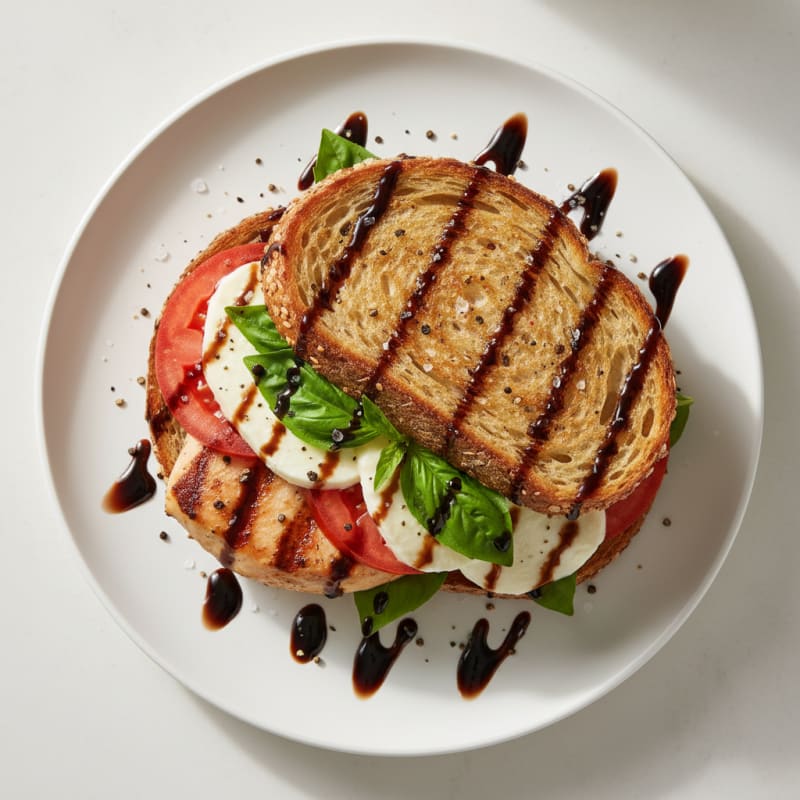 Grilled Caprese Sandwich with Balsamic Glaze
