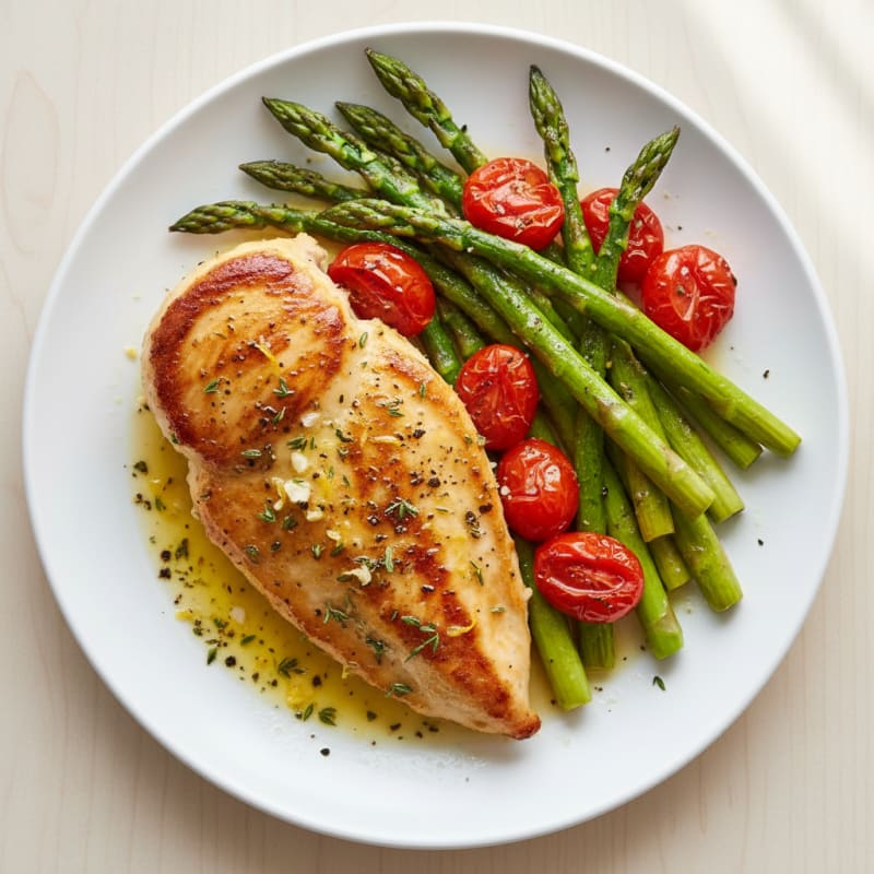 Lemon Herb Chicken with Roasted Asparagus