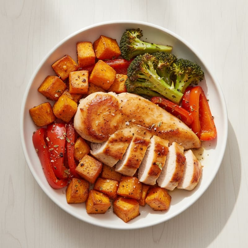 Pan-Seared Chicken with Roasted Vegetables