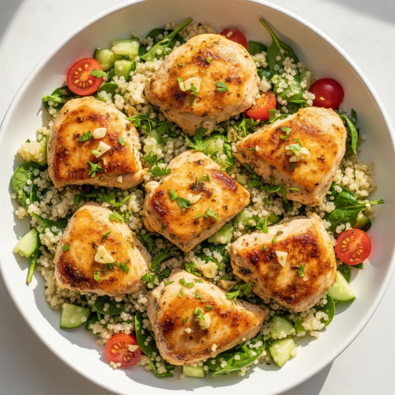 Lemon Herb Chicken and Quinoa Bowl