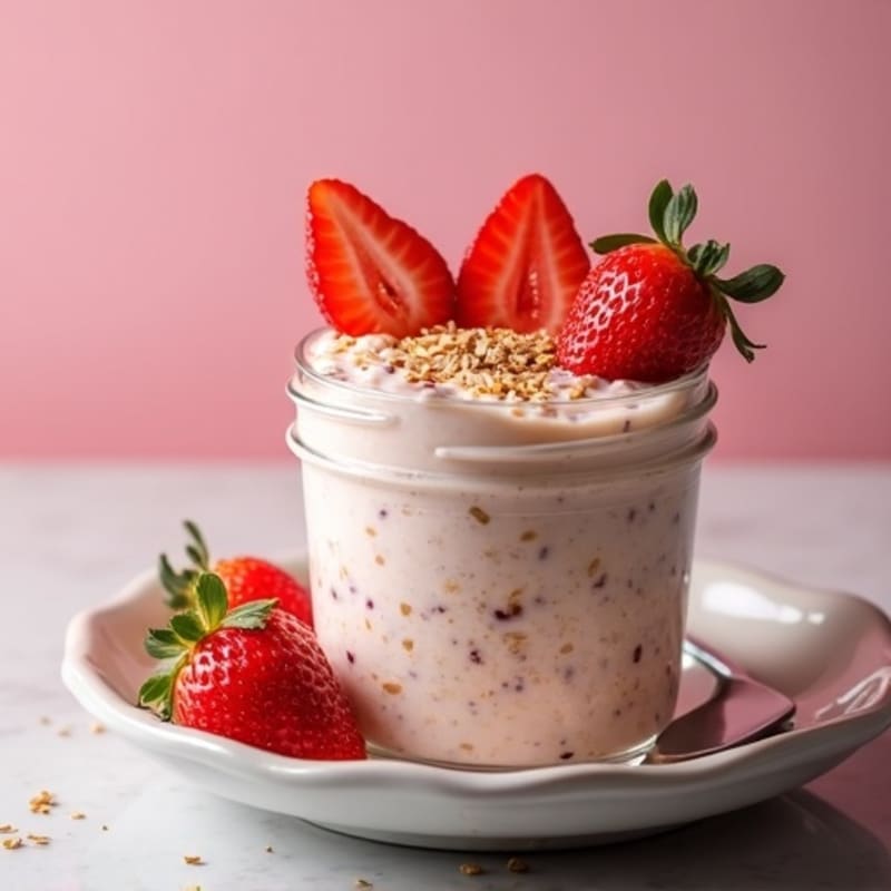 Strawberry Shortcake Overnight Oats