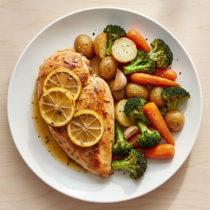 Lemon Herb Roasted Chicken with Vegetables