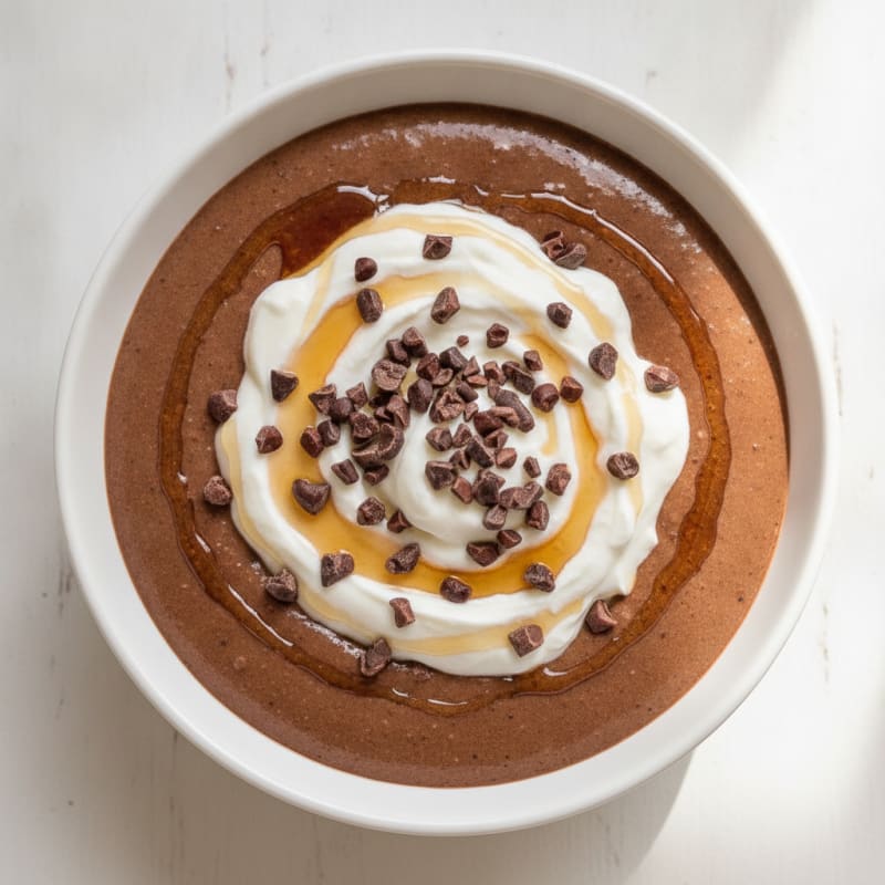 Silky Chocolate Protein Pudding with Greek Yogurt