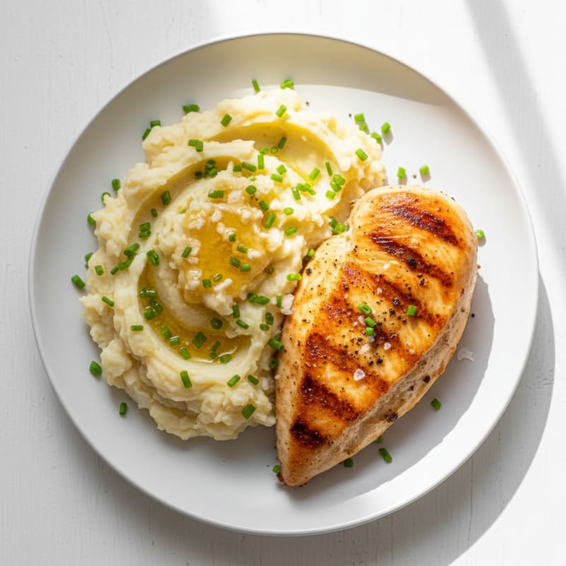 Garlic Mashed Potatoes with Chives