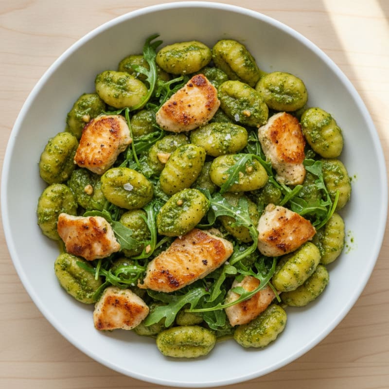 Gnocchi with Arugula Pesto