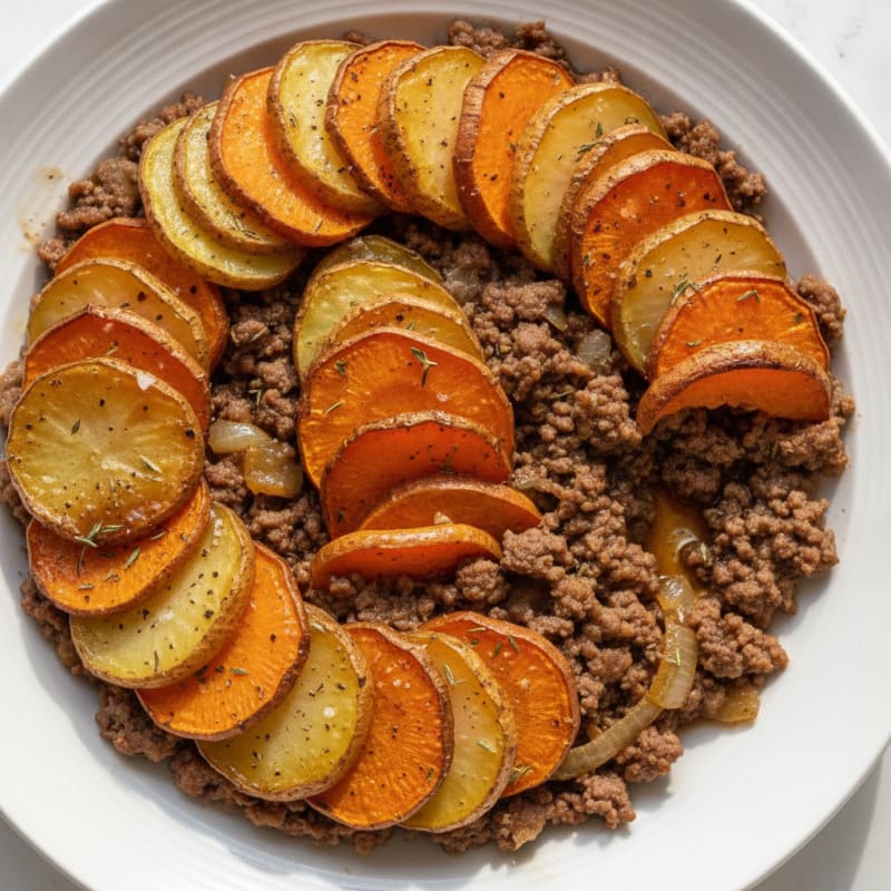 Minced Beef and Root Vegetable Bake