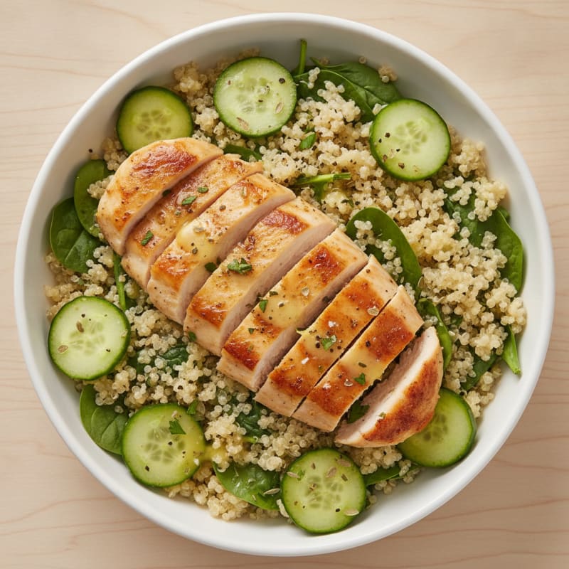 Lemon Herb Chicken and Quinoa Bowl