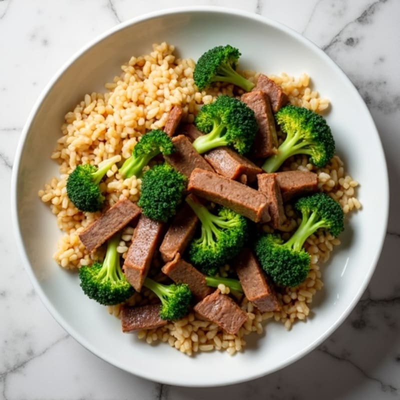 Lean Beef and Broccoli Stir-Fry with Brown Rice
