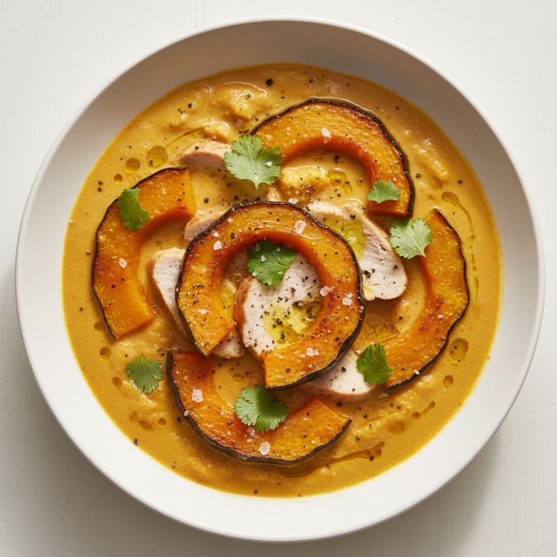 Roasted Pumpkin Coconut Curry Soup