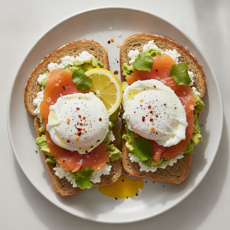 Whole Wheat Avocado Toast with Poached Egg
