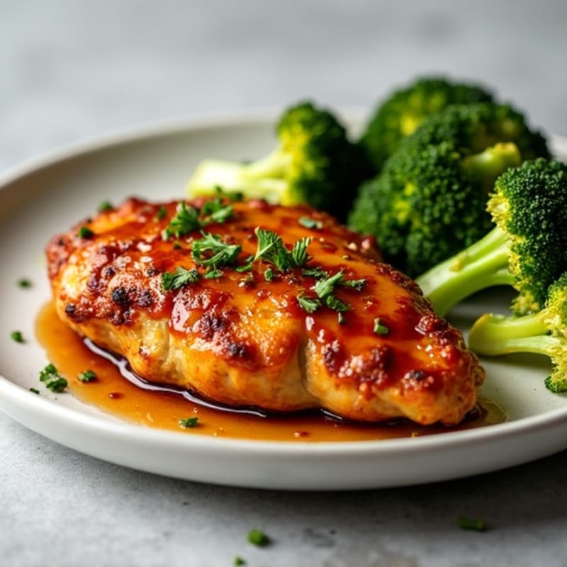 Crispy Baked Teriyaki Chicken with Roasted Broccoli