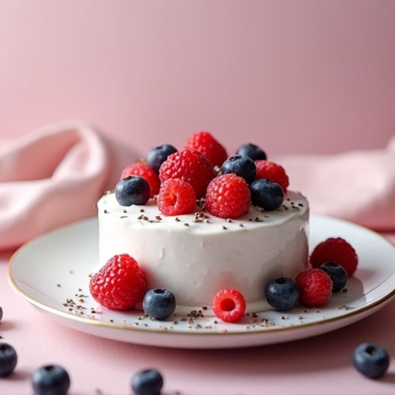 Silky Greek Yogurt Protein Mousse with Mixed Berries