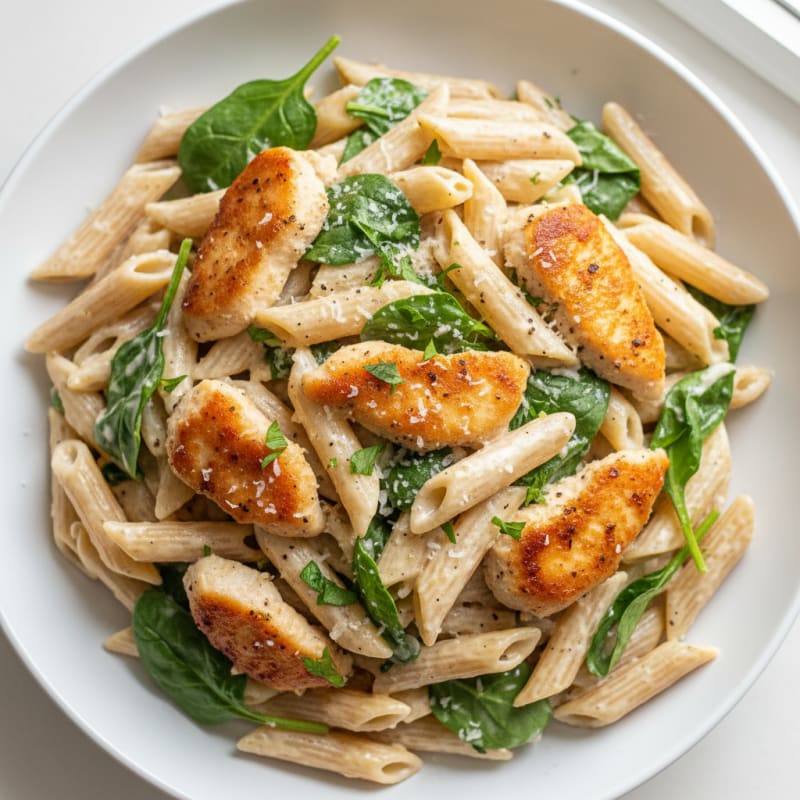 Garlic Parmesan Chicken Alfredo Pasta