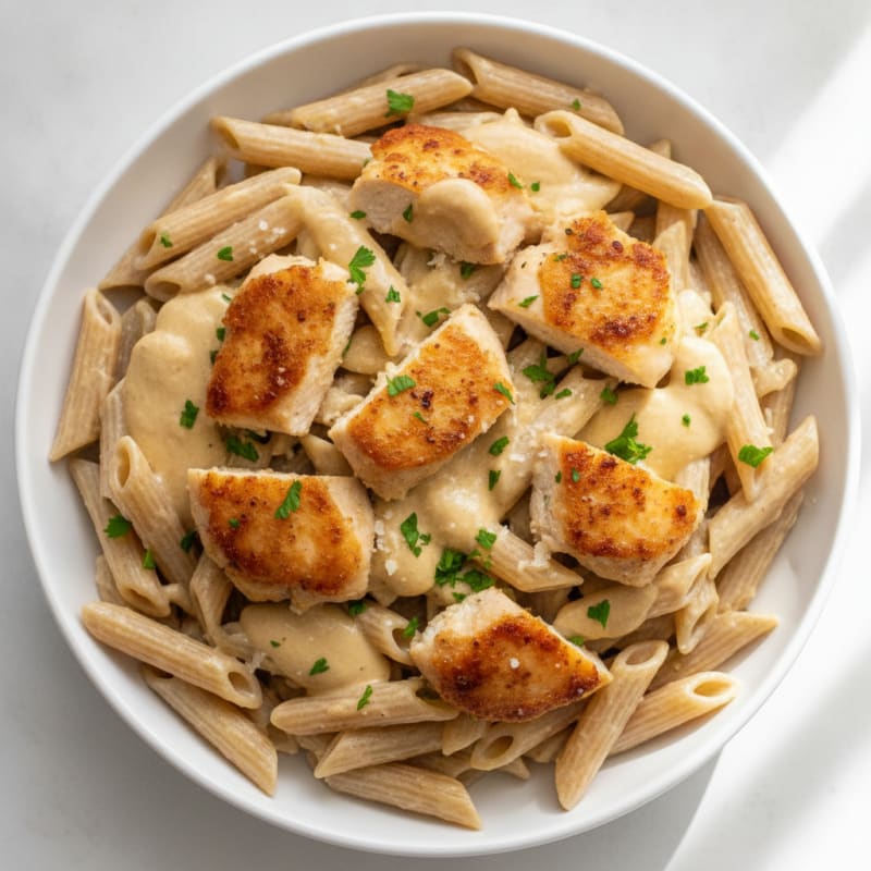 Garlic Parmesan Chicken Alfredo Pasta