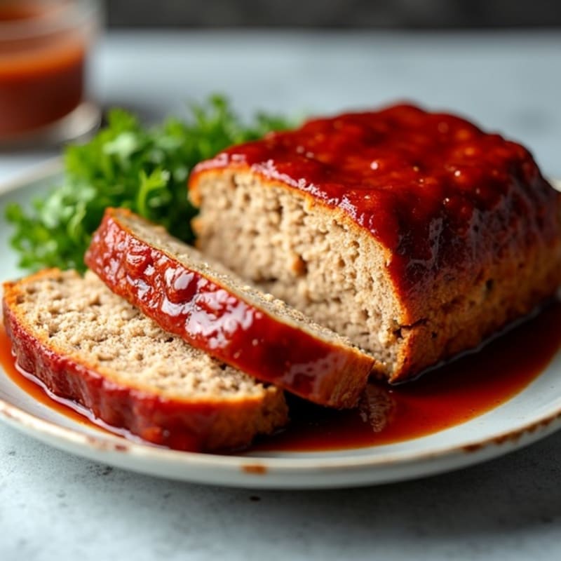 Smoky BBQ Glazed Turkey-Bacon Meatloaf
