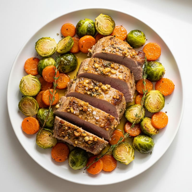 Garlic Herb Roasted Pork Tenderloin