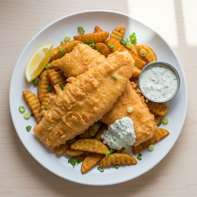 Crispy Beer-Battered Fish and Chips