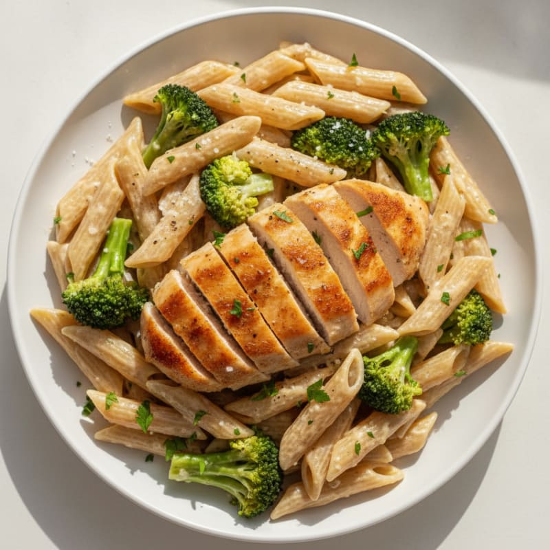 Garlic Parmesan Chicken Alfredo Pasta