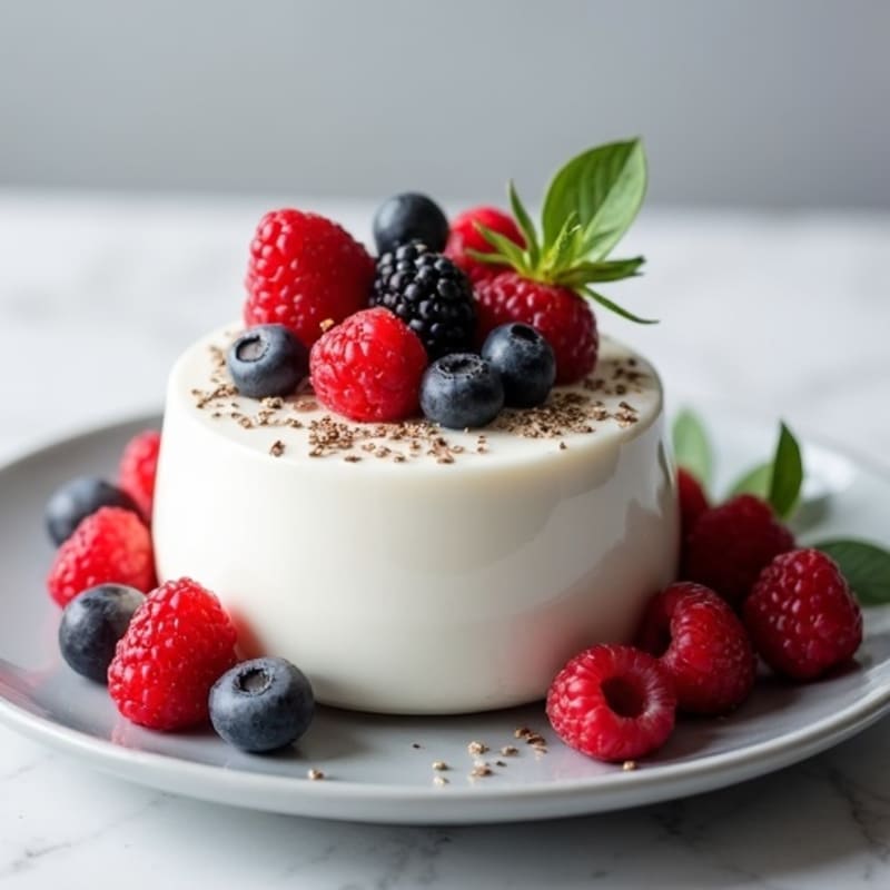 Creamy Greek Yogurt Protein Mousse with Mixed Berries