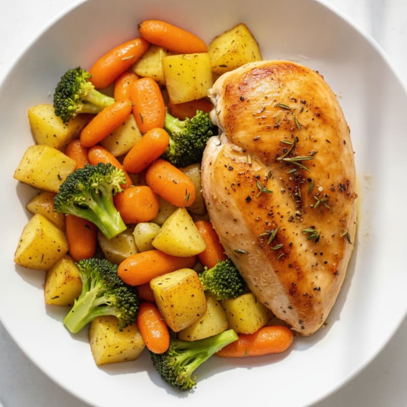 Herb-Roasted Chicken with Roasted Vegetables