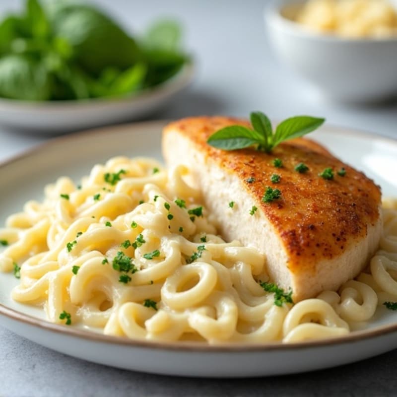 Creamy Protein-Packed Cauliflower Alfredo Chicken