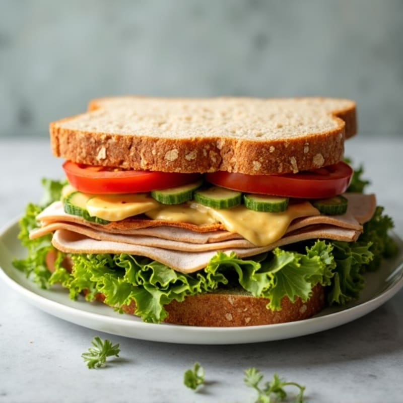 Lean Turkey Club Sandwich with Fresh Greens