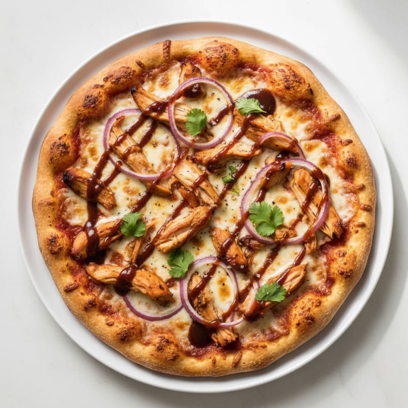 Crispy BBQ Chicken and Caramelized Onion Pizza