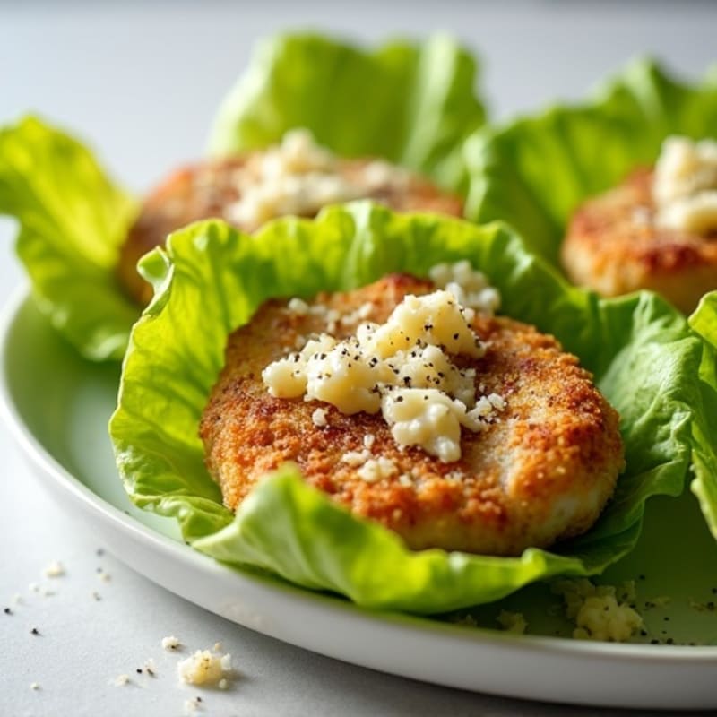 Crispy Caesar Chicken Lettuce Cups