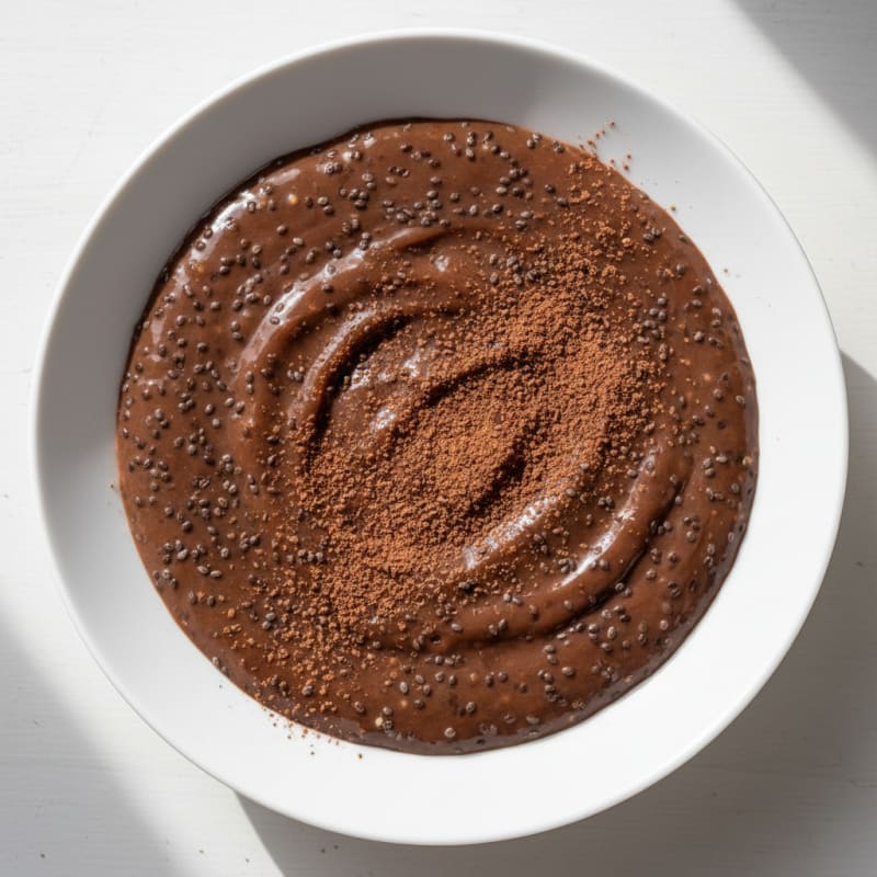 Silky Chocolate Protein Pudding with Chia Seeds