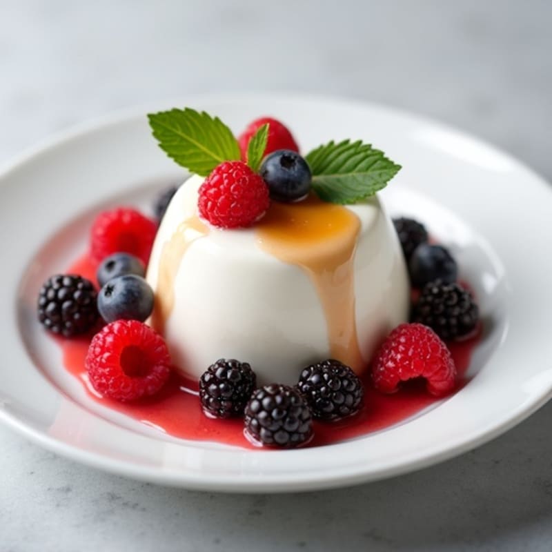 Silky Greek Yogurt Protein Mousse with Mixed Berries