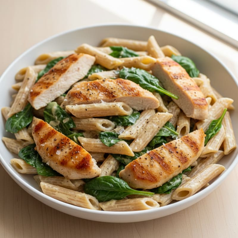 Garlic Parmesan Chicken Alfredo Pasta