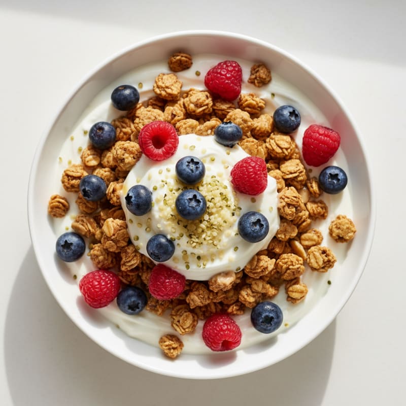 Creamy Greek Yogurt Parfait with Protein Granola and Berries