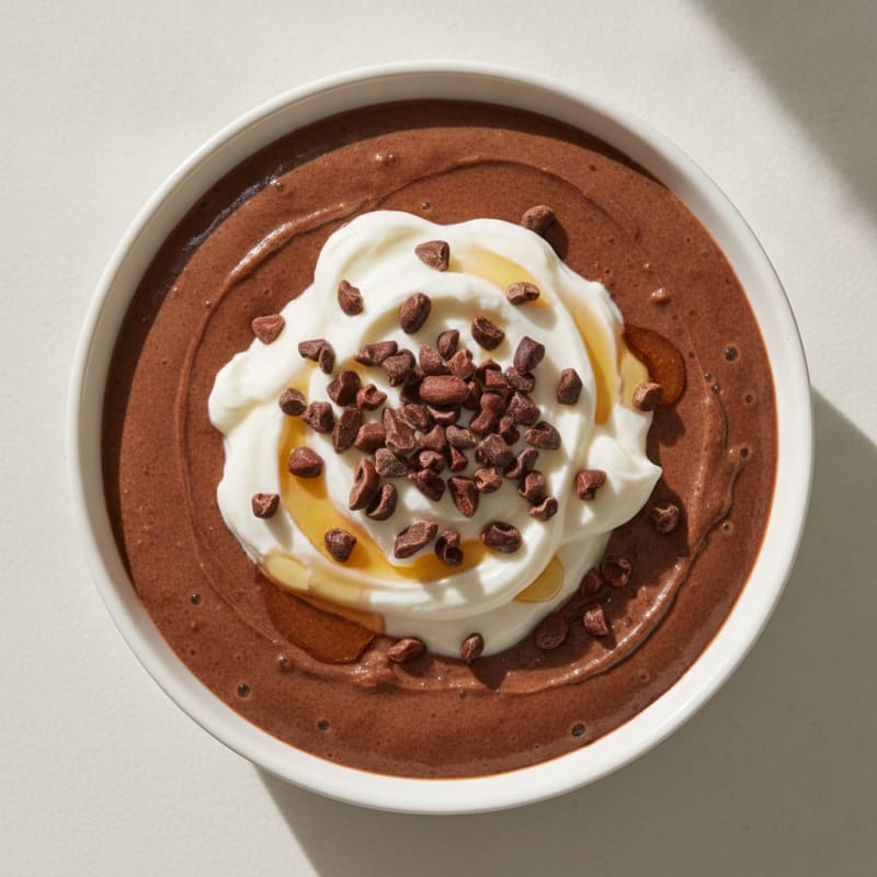 Silky Chocolate Protein Pudding with Greek Yogurt