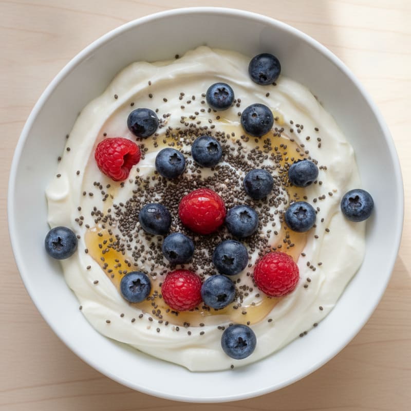 Vanilla Protein Yogurt with Chia and Berries