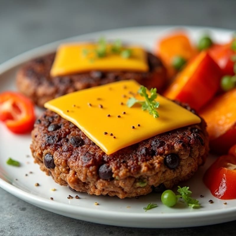 Healthy Smoky Black Bean Burgers with Roasted Sweet Potatoes