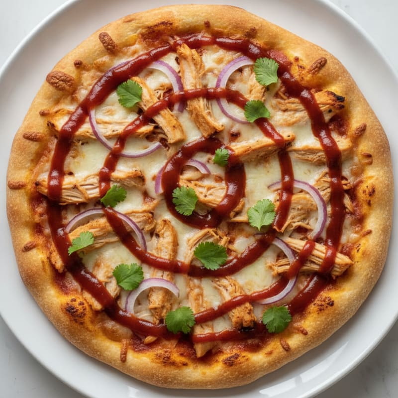 High-Protein BBQ Chicken Pizza with Red Onion