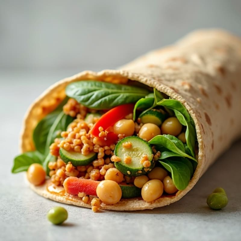 Loaded Fresh Veggie Hummus Wrap