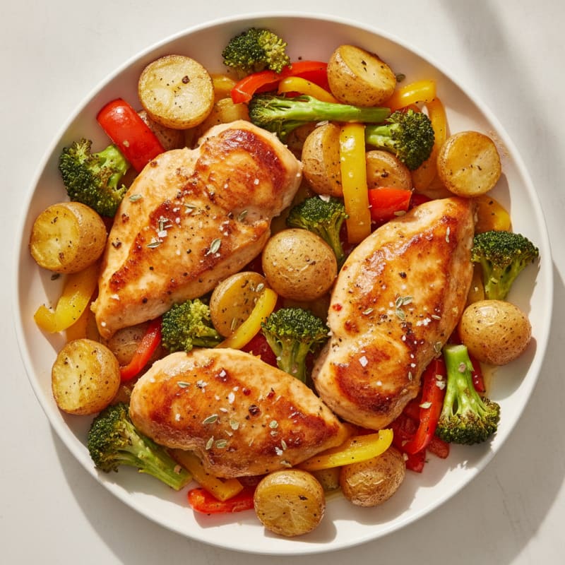 Sheet Pan Lemon Herb Chicken and Veggies
