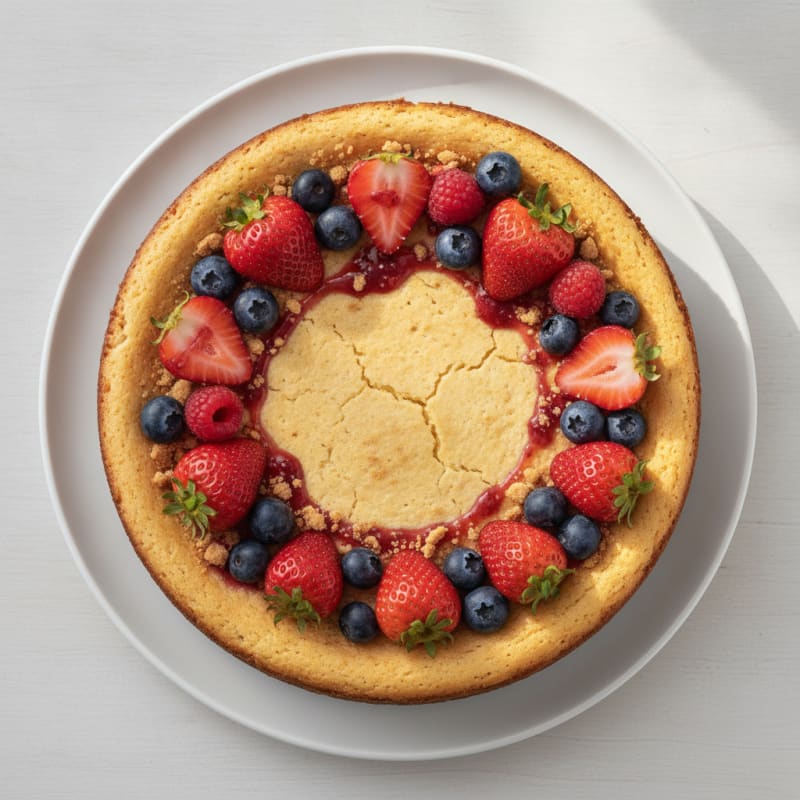 Greek Yogurt Protein Cheesecake with Fresh Berries