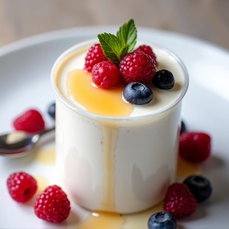 Silky Greek Yogurt Mousse with Mixed Berries and Protein Powder