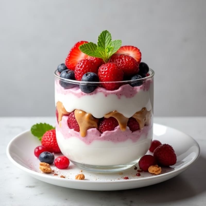 Creamy Greek Yogurt Protein Parfait with Mixed Berries