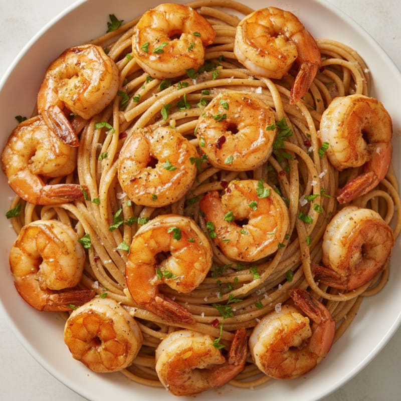 Garlic Butter Shrimp Scampi with Linguine