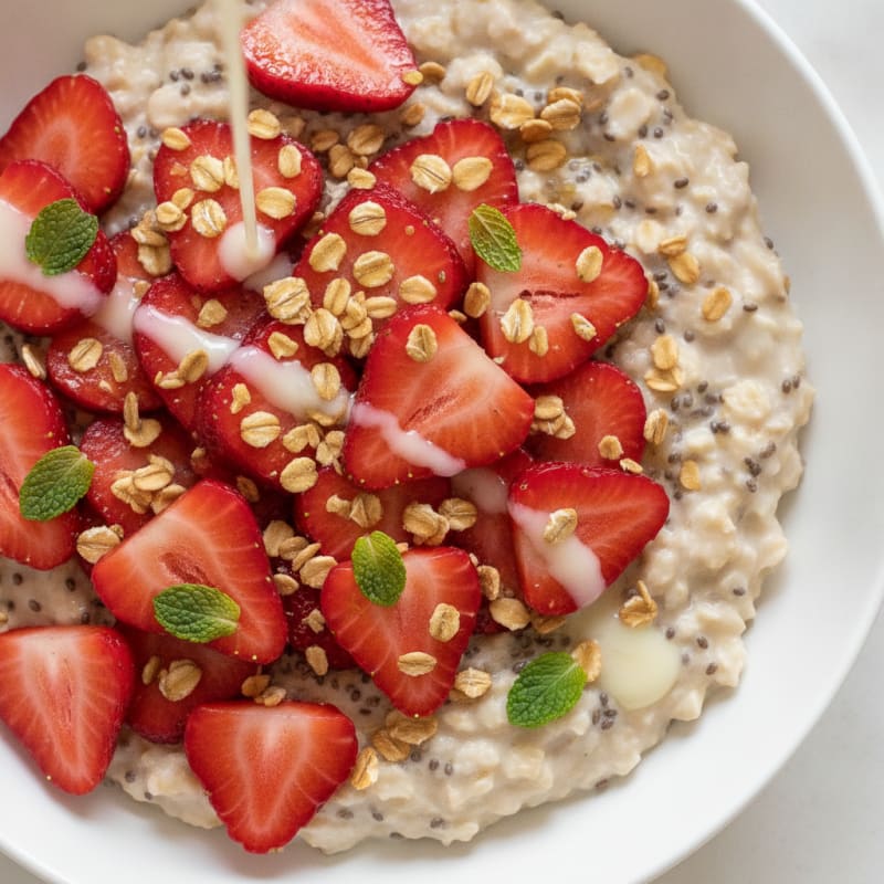 Strawberry Shortcake Overnight Oats