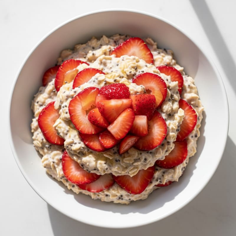 Strawberry Shortcake Overnight Oats